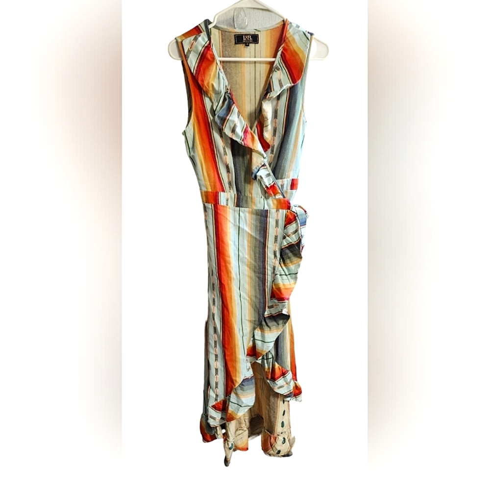 Lucky & Blessed aztek print wrap dress,  size small